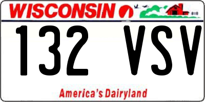 WI license plate 132VSV