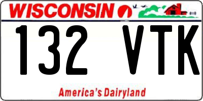 WI license plate 132VTK