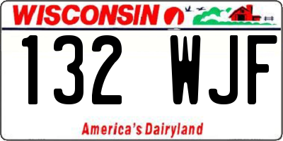WI license plate 132WJF