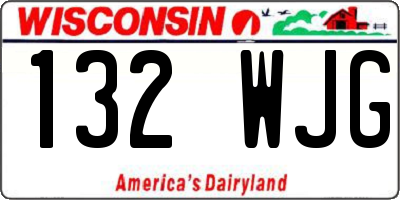 WI license plate 132WJG