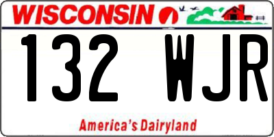 WI license plate 132WJR
