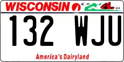WI license plate 132WJU