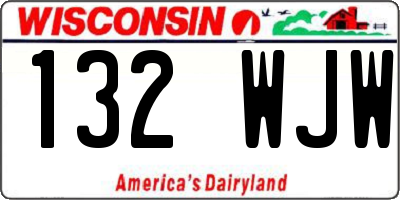 WI license plate 132WJW