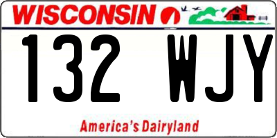 WI license plate 132WJY
