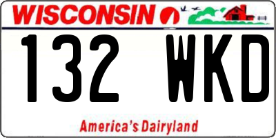 WI license plate 132WKD