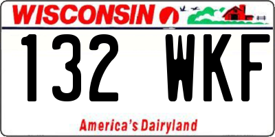 WI license plate 132WKF