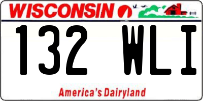 WI license plate 132WLI