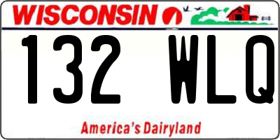 WI license plate 132WLQ
