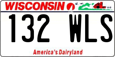 WI license plate 132WLS