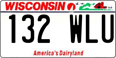 WI license plate 132WLU