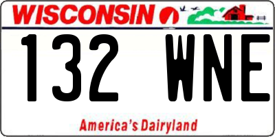 WI license plate 132WNE