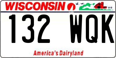 WI license plate 132WQK