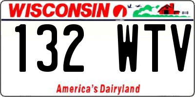 WI license plate 132WTV