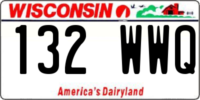 WI license plate 132WWQ