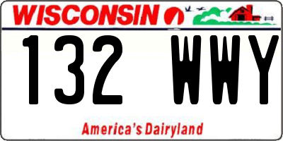 WI license plate 132WWY