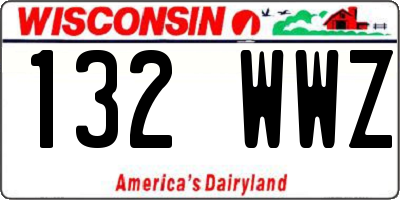 WI license plate 132WWZ