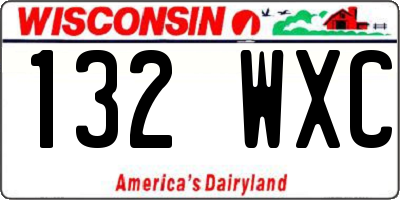 WI license plate 132WXC