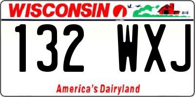 WI license plate 132WXJ