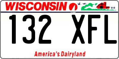 WI license plate 132XFL