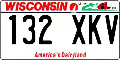 WI license plate 132XKV
