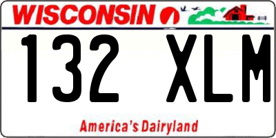WI license plate 132XLM