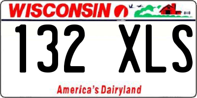 WI license plate 132XLS