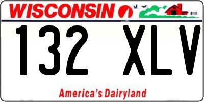 WI license plate 132XLV