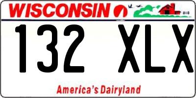 WI license plate 132XLX