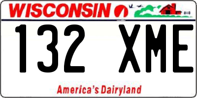 WI license plate 132XME