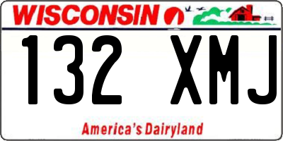 WI license plate 132XMJ