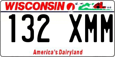 WI license plate 132XMM