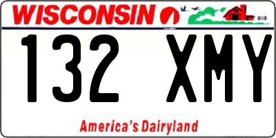 WI license plate 132XMY