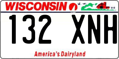 WI license plate 132XNH