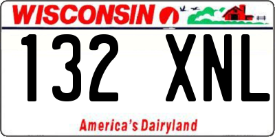 WI license plate 132XNL