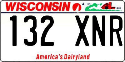 WI license plate 132XNR