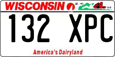 WI license plate 132XPC
