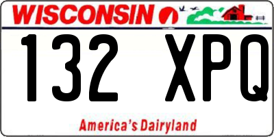 WI license plate 132XPQ