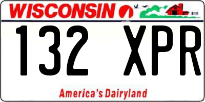 WI license plate 132XPR