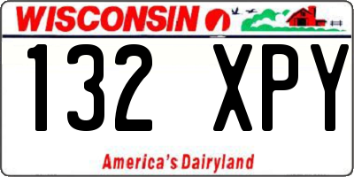 WI license plate 132XPY