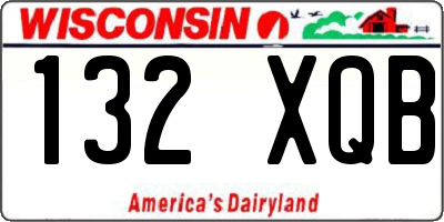 WI license plate 132XQB