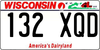 WI license plate 132XQD