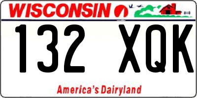 WI license plate 132XQK