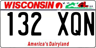 WI license plate 132XQN