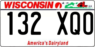 WI license plate 132XQO