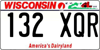 WI license plate 132XQR