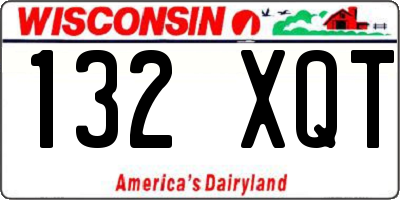 WI license plate 132XQT
