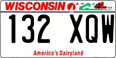 WI license plate 132XQW