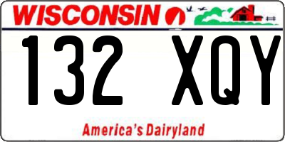 WI license plate 132XQY