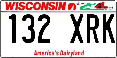 WI license plate 132XRK