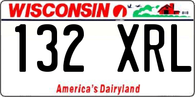 WI license plate 132XRL